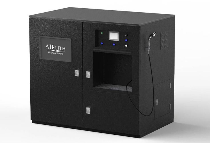 冷媒式製品を算出するアクアテックの産業用水生成装置は150ℓ~200ℓ製水するため断水時の洗い物や洗濯、また入浴時のシャワーとして活用が可能 アクアテックのホームページより