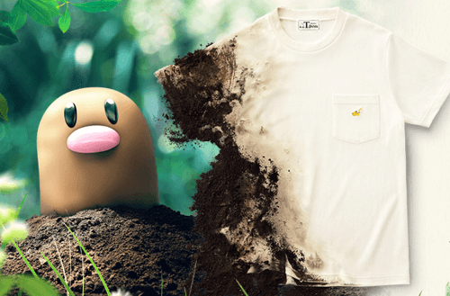 Pokemon Diglett inspires biodegradable T-shirts